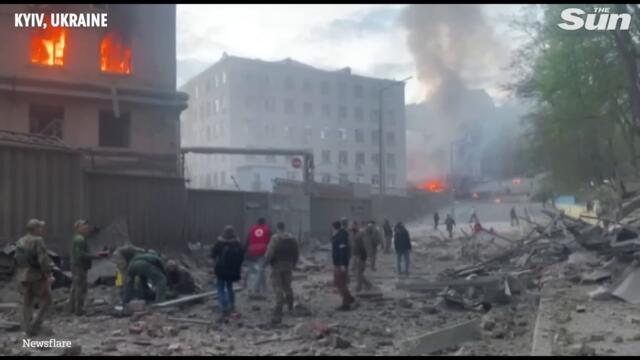 Russia bombs Kyiv with cruise missiles as UN head visits