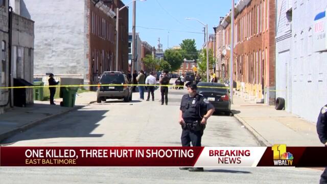Police: 1 man dead in quadruple shooting in east Baltimore