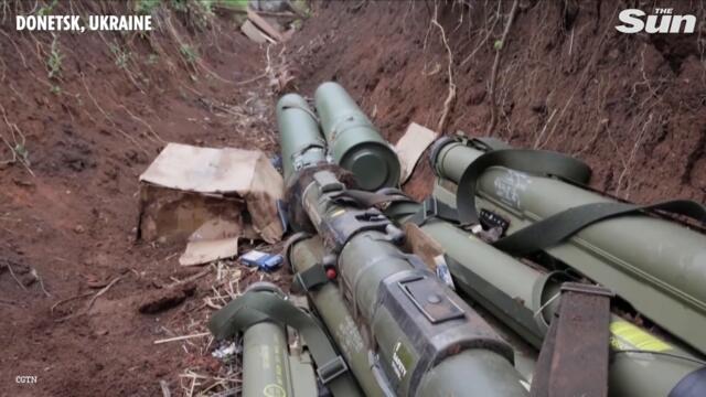 NATO weapons found in Donetsk battlefield & trenches