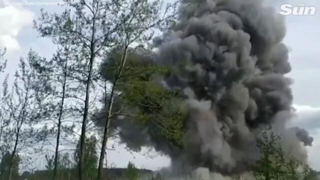 Ukraine carries out controlled explosions of mines found in Kyiv