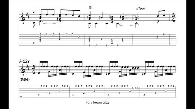 "Don't Think Twice, It's Alright" - Lenny Breau (Jazz Guitar Transcription)