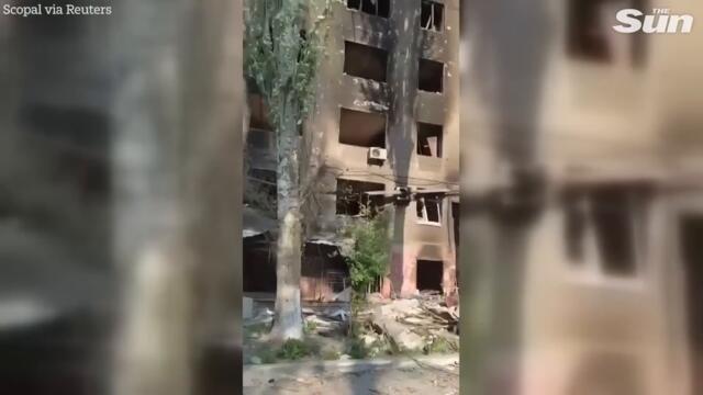 Mariupol resident shows the scale of destruction in the city after Russian shelling