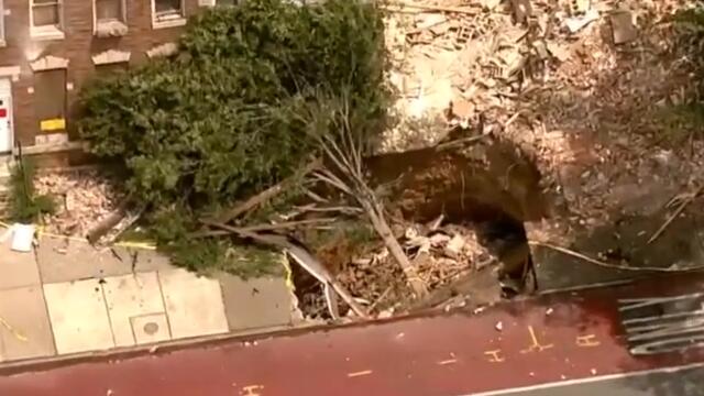 See SkyTeam 11's view of the sinkhole on East North Avenue