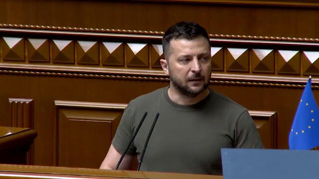 Виступ Володимира Зеленського під час засідання Верховної Ради з нагоди Дня Української Державності