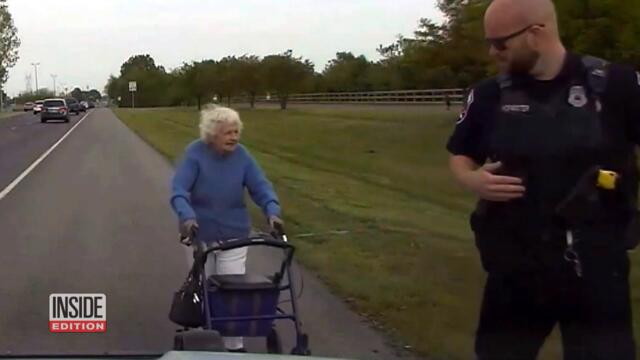 Officer Helps Elderly Woman Get to Her Hair Appointment