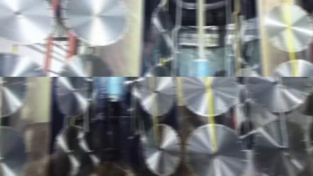 HANNA saw web DISK liquid painting equipment with conveyor line