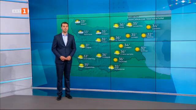 Слънчево и горещо във вторник, Времето на БНТ