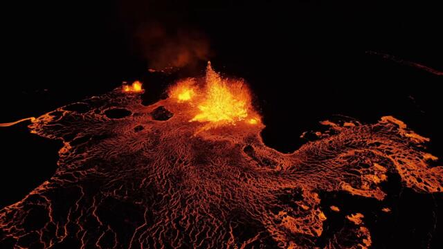 Volcano Drone footage from Meradalir, Iceland (in 4k) shorter V.