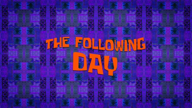 The following day / На следующий день | SpongeBob Timecard | Вставка для видео | Insert for video