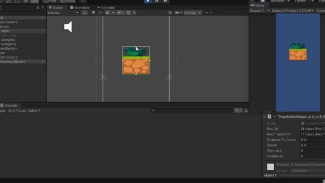 Box Collider resize with object Unity