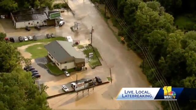 Storms dump several inches of rain in Fallston area