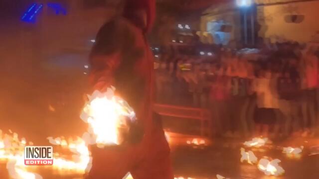 Gas-Soaked Rags Thrown in Balls of Fire Festival