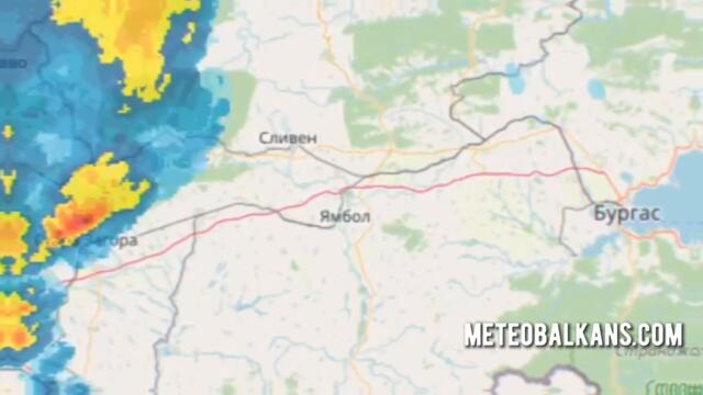 Извънредно! Силна гръмотевична буря връхлита района на Бургас и Средец! 17 септември 2022