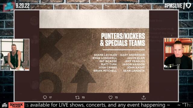 Pat McAfee Finds Out He Has Been Nominated For The NFL Hall Of Fame (LIVE REACTION)