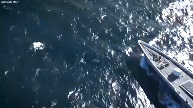 Russian and Chinese warships carry out joint military drills