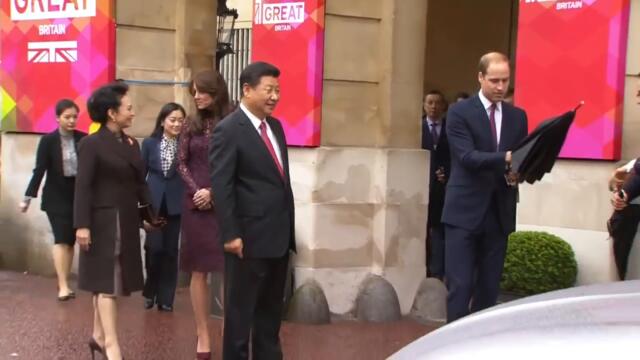 Prince William asks China's President if he wants to test drive an Aston Martin?