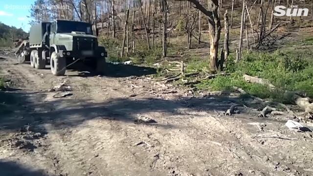 Ukrainian forces seize military combat vehicles from fleeing Russians