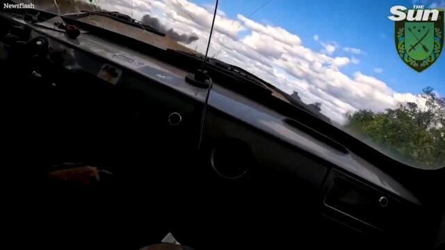 Ukrainian driver dodges explosions as he heroically evacuates injured troops