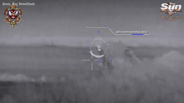 Pro-Russian Donetsk Forces says it destroyed a column of Ukrainian armoured vehicles