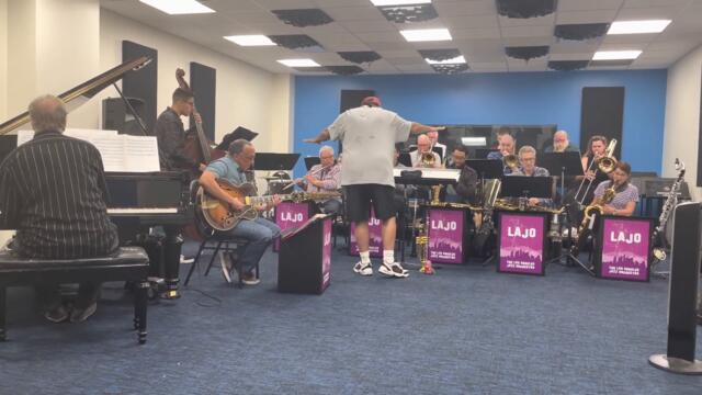 Los Angeles Jazz Orchestra rehearsing SATIN DOLL for concert October 27th with Russell Thompkins Jr.