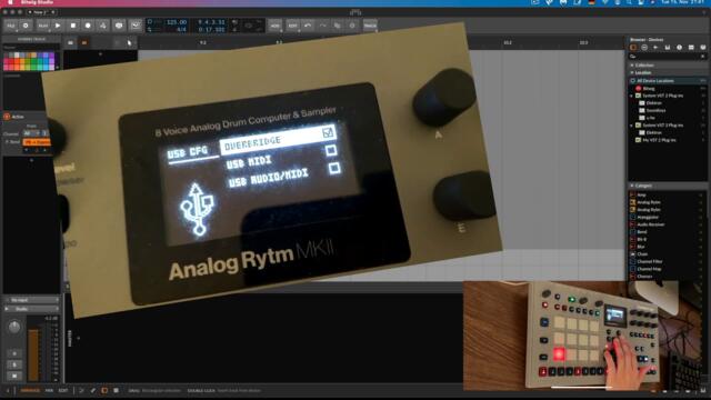 Analog Rytm mk2 in #Bitwig studio
