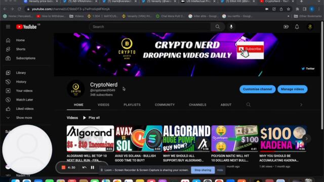 VERASITY PATENT - GAME CHANGER - $1 next bull run!!!! - YOUTUBE - VRA LICENSE FEES?