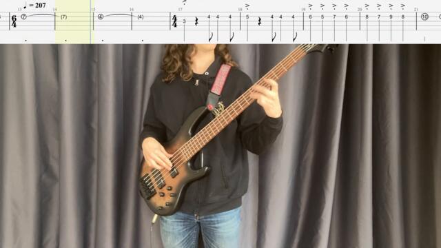 Vektor- Venus Project (bass cover with on-screen tabs)