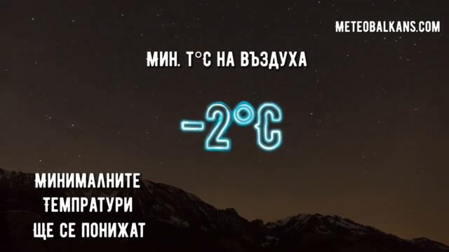 Времето в събота: видео прогнозата на MeteoBalkans - България и Балканите за 26 ноември 2022