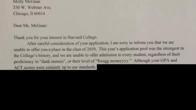 Death Grips - Harvard College Rejection Letter