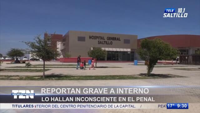 Hallan inconsciente a interno de penal reportándolo grave