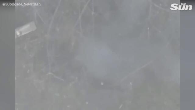 Ukrainian troops drops bombs on Russian dug-outs with weaponised drones