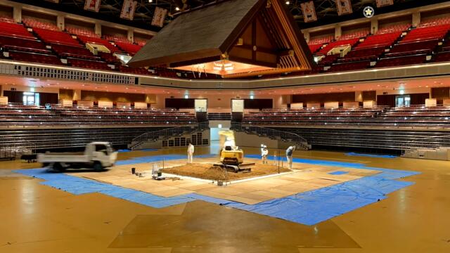 土俵ができるまで　タイムラプス