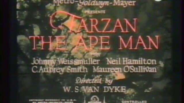 Тарзан, човекът маймуна (1932) (бг аудио) (част 1) TV-VHS Rip Ефир 2