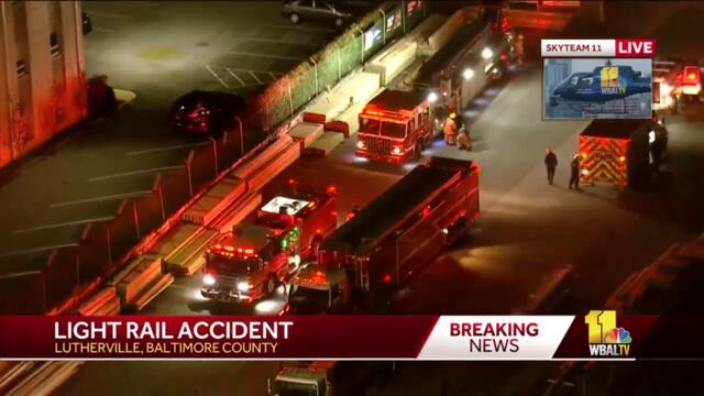 Breaking: Person struck by Light Rail train in Lutherville area