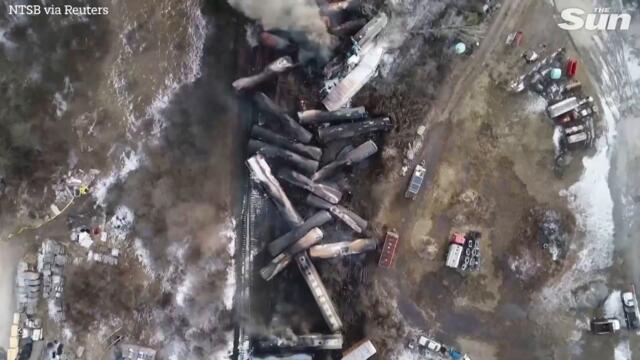 Passenger train DERAILS in huge wreckage near Ohio and Pennsylvania border