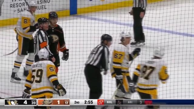 Sidney Crosby Takes Offense To Trevor Zegras' Attempted Shot After Whistle