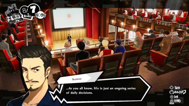 Persona 5 Strikers Playthrough Part 51 8/7 Akira Konoe's Lecture & Kuon Ichinose's Deal