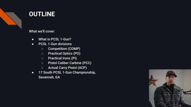 PCSL 1-Gun Divisions and 17 South 1-Gun Championship sponsored by Ruger
