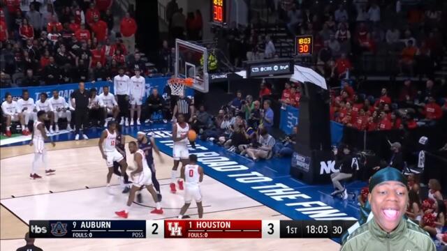 MARCH MADNESS! 9 Auburn vs 1 Houston Full Game Highlights Reaction
