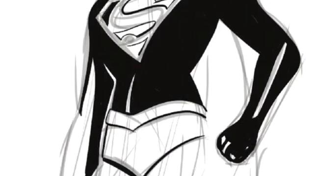 Drawing SUPERGIRL // DC poster