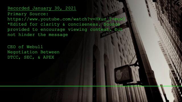 What Netflix Left Out [#4] The SEC, DTCC, & Major Clear Firm Negotiated A Deal On JAN|28|2021