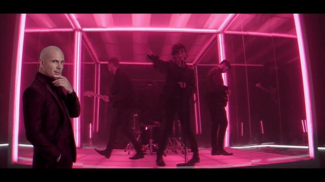 The 1975 The Sound but it has a Pitbull feature