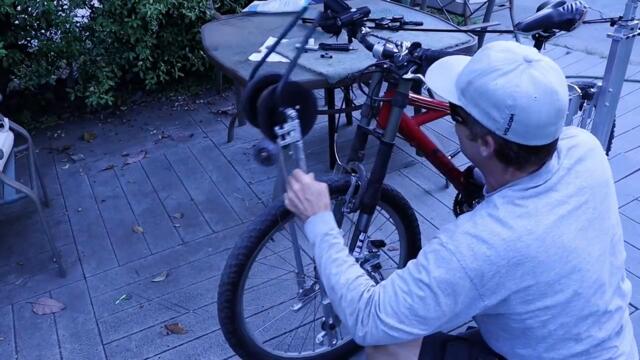 Rail Bike with folding outriggers - riding  abandoned railroads on the central coast