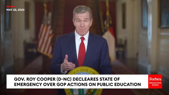 BREAKING NEWS: NC Gov. Roy Cooper Declares State Of Emergency Over GOP Reforms To Public Education