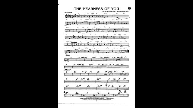 Jazz Play Along - The Nearness of you (Aebersold Vol. 22 Favorite Jazz Standards) sheet music