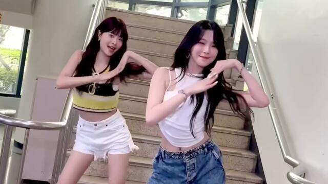 막내x막내💗 내 심장이 뛰네💙 이게 나야 이런 난 어때😘 #menow#지헌#JIHEON with #LE_SSERAFIM#르세라핌#HONGEUNCHAE#홍은채#fromis_9