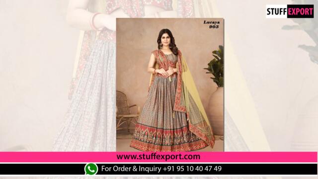 Lucaya Vol 9 Heavy Chinon Silk Designer Lehenga Full Catalog Available At Wholesale Rate.