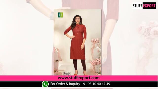 Hirwa Shalini Vol 2 Embroidery Kurti Collection Full Catalog Available At Wholesale Rate.