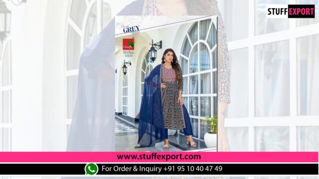 Chhaya Kinlee Rayon Designer Kurti Bottom With Dupatta Collection Full Catalog At Wholesale Rate.