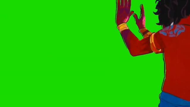 Pavitr Prabhakar Traffic Green Screen Template _ Spider-Man Across the Spider-Verse